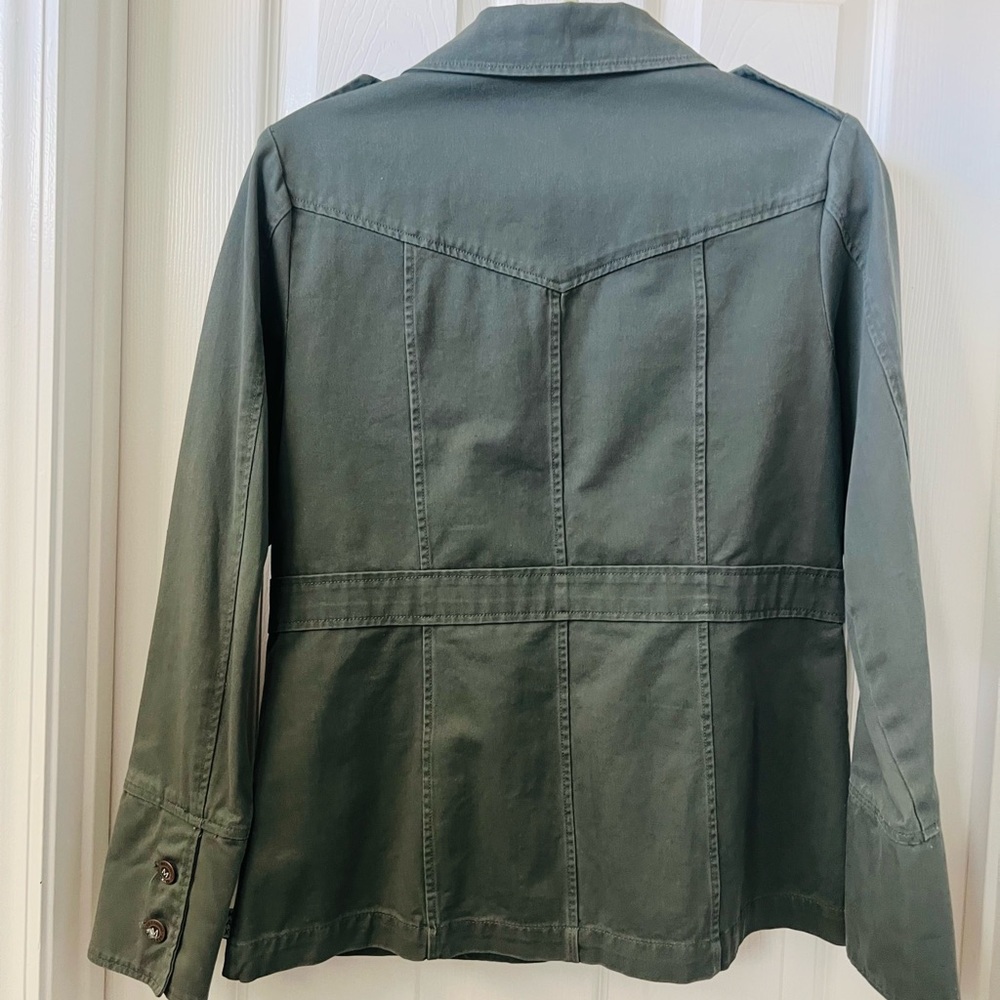 Max Studio Military Style Cotton Jacket Size M - Picture 2 of 8